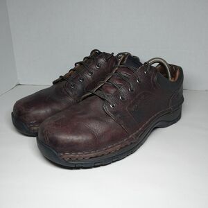 Red Wings Womens 8 Oxford Brown Leather Slip Resistant lace up steel toe shoes